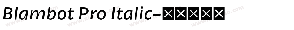 Blambot Pro Italic字体转换